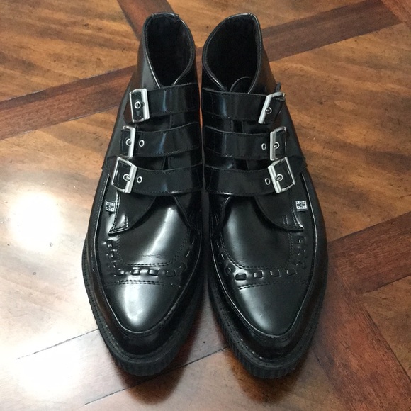 T.U.K 3-buckle Pointed Creepers Platforms boots - Picture 2 of 16